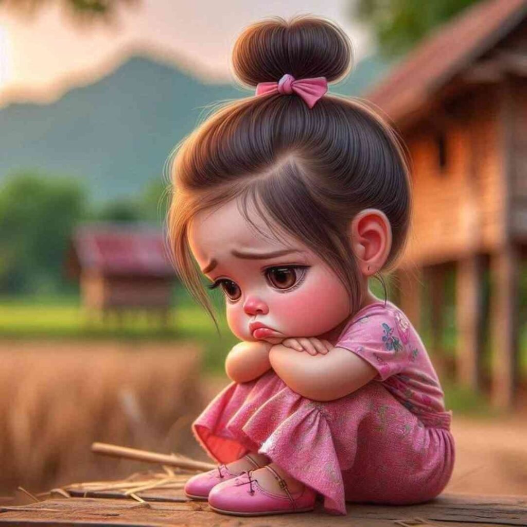 Sad girl DP cartoon Pics