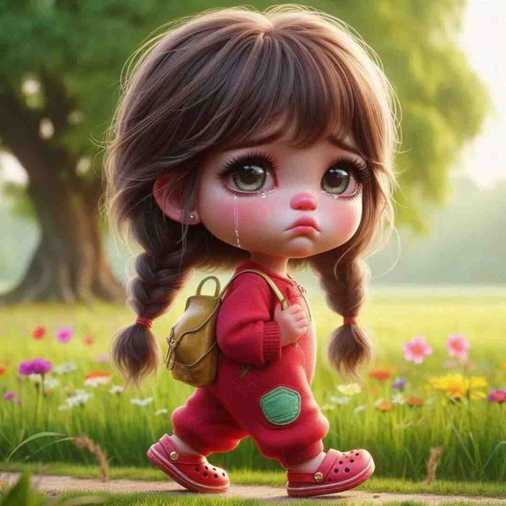 Sad girl DP cartoon Pics