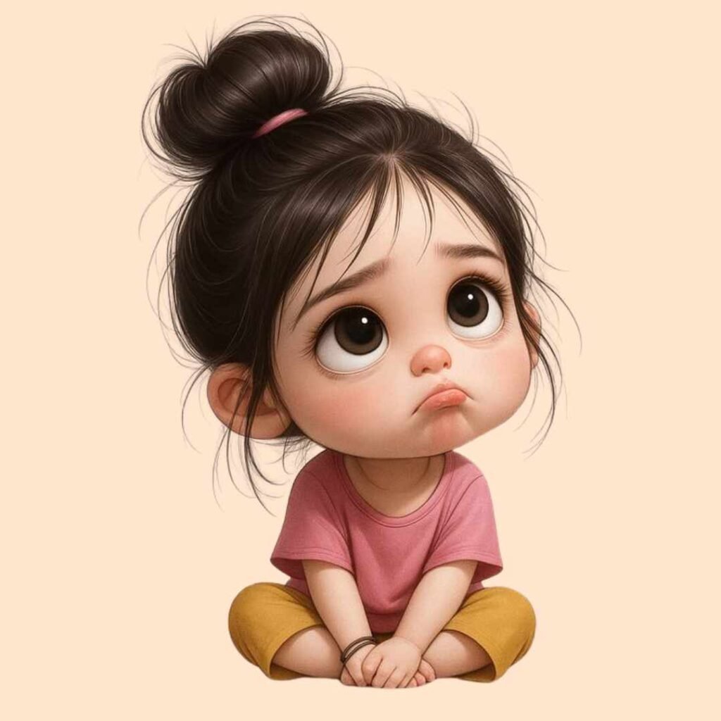 Sad girl DP cartoon Pics