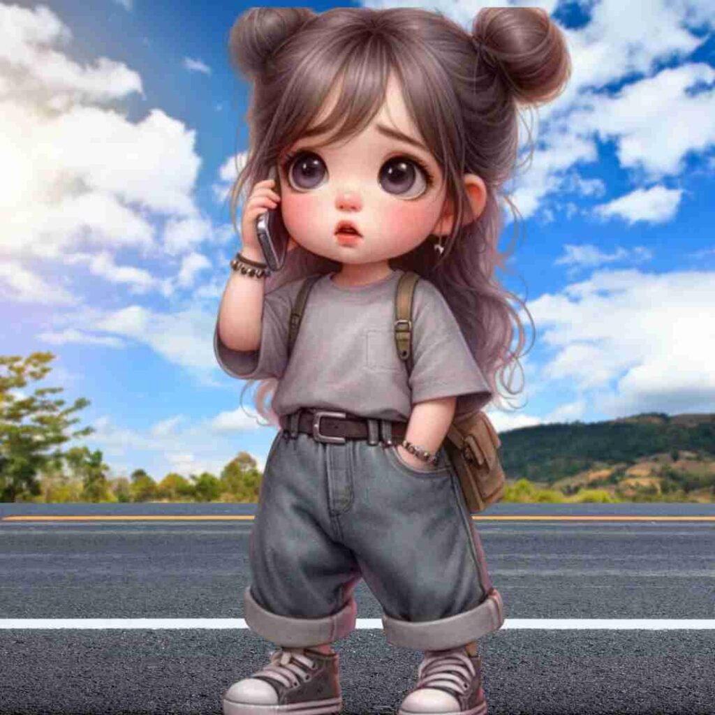 Sad girl DP cartoon Pics