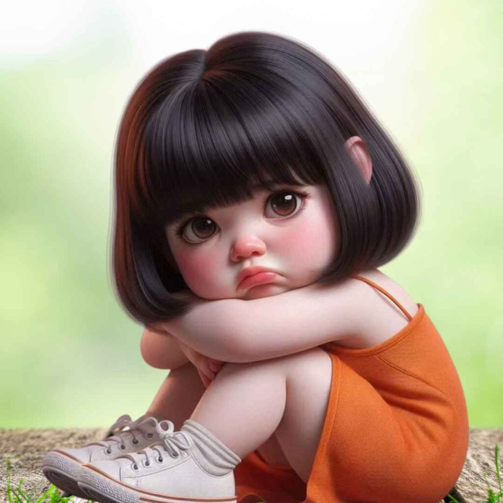 Sad girl DP cartoon