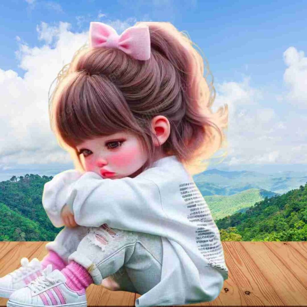 Sad girl DP cartoon Photos
