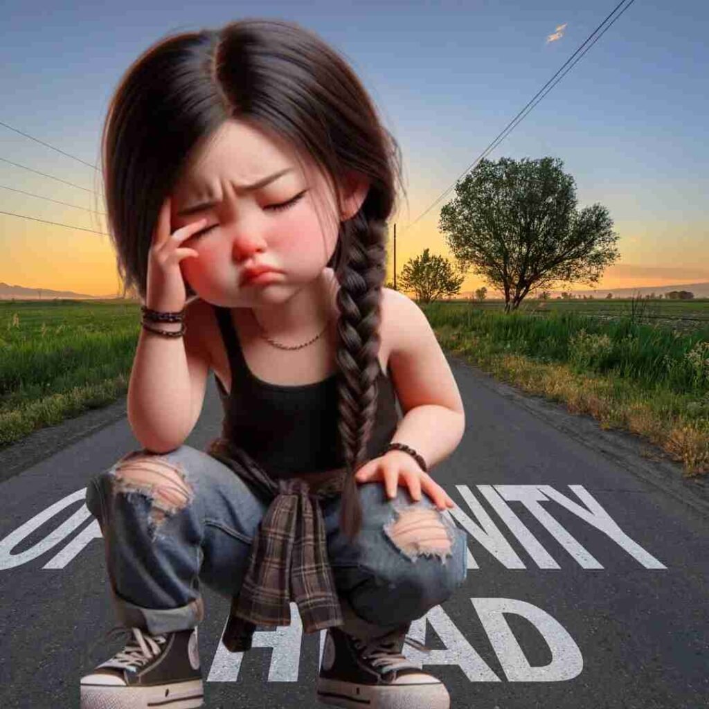 Sad girl DP cartoon Photos