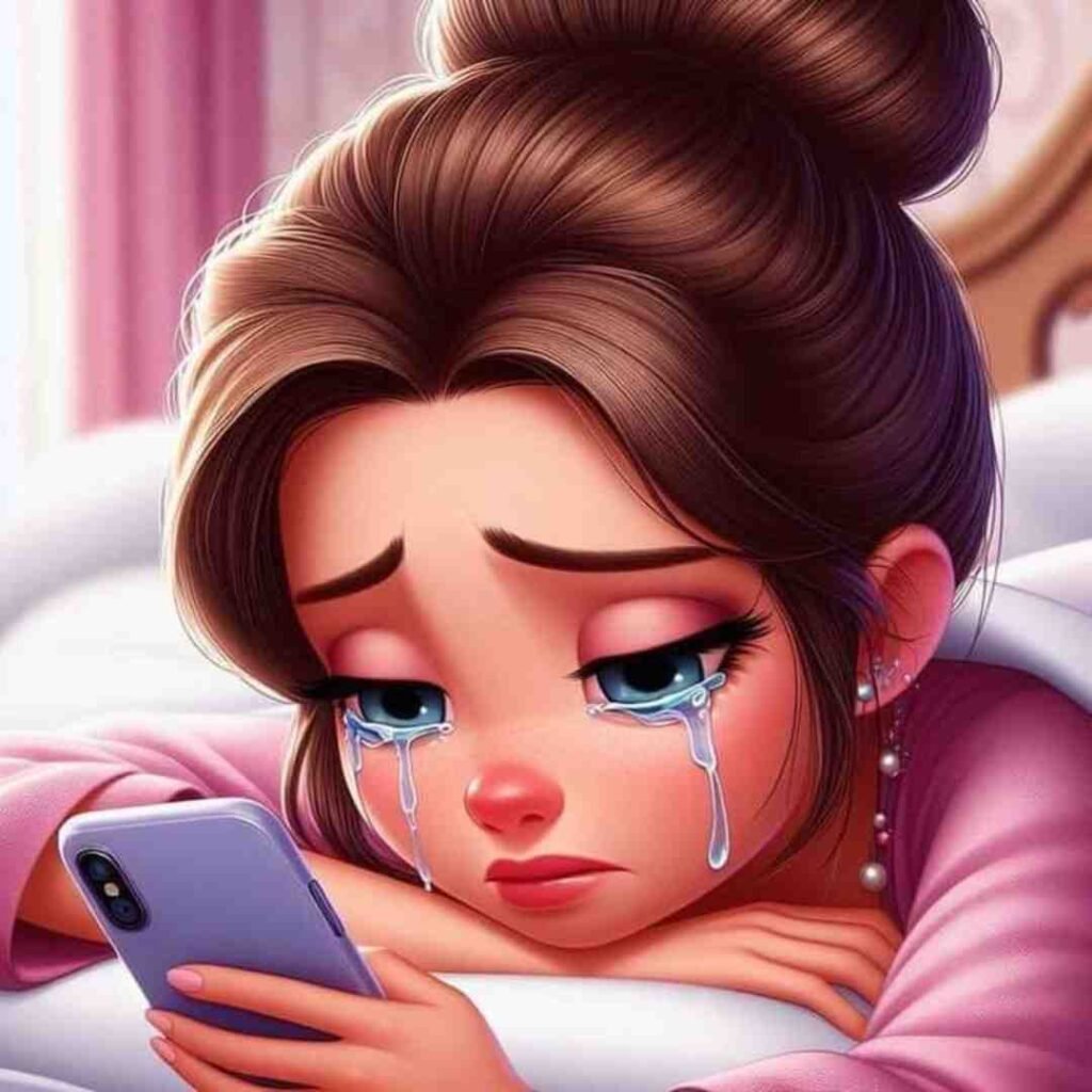 Sad girl DP cartoon Photos