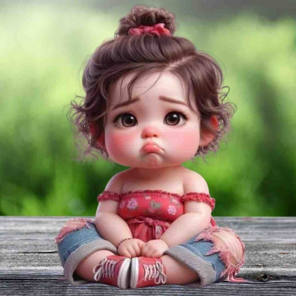 Sad girl DP cartoon