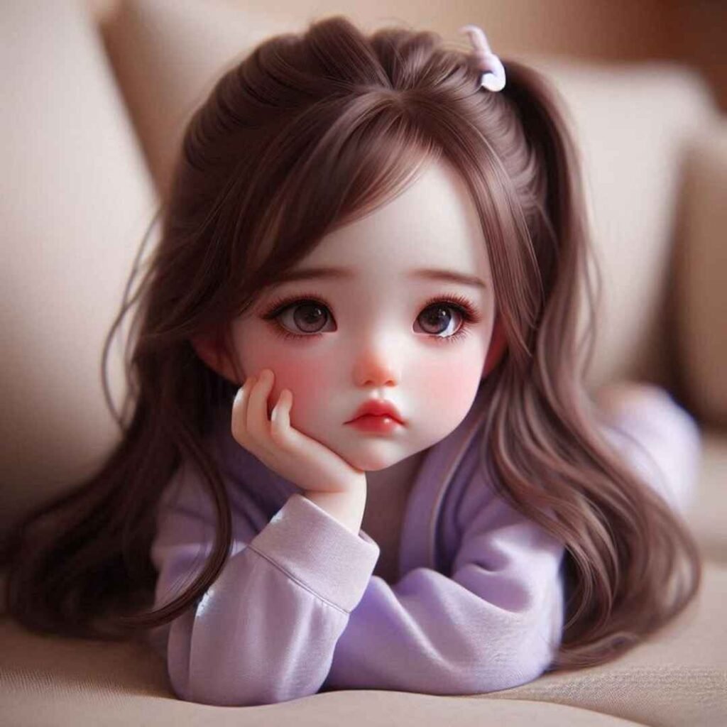 Sad girl DP cartoon for Instagram