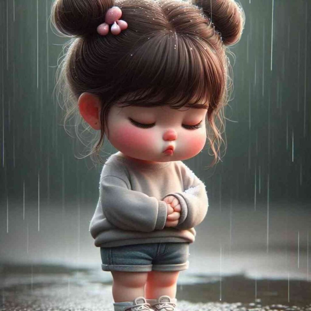 Sad girl DP cartoon
