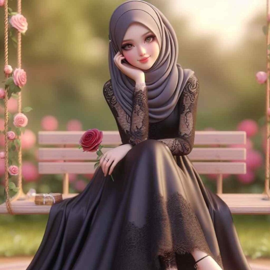 Stylish Hijab girl DP for WhatsApp