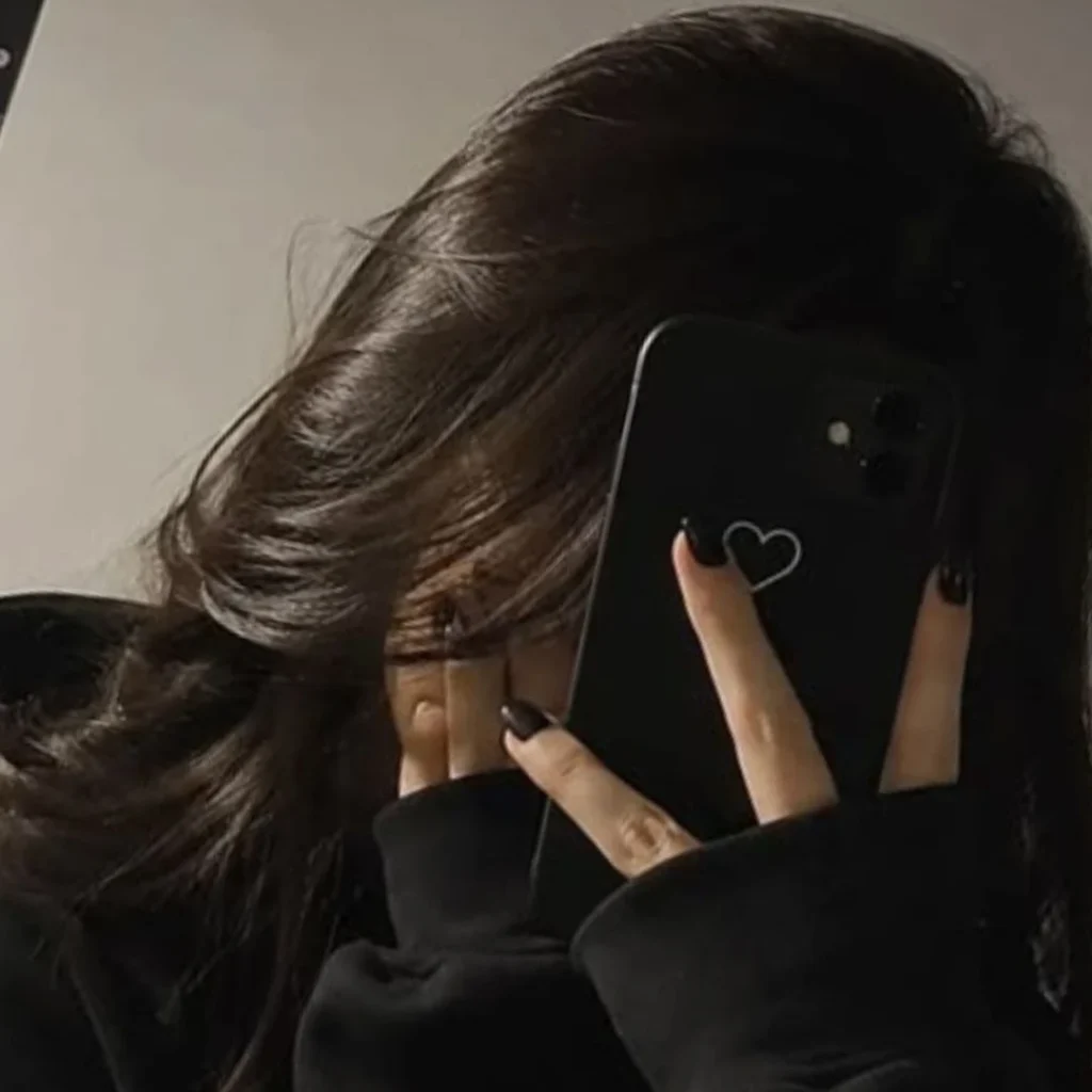 Hidden Face Instagram Girl Black Mirror Selfie DP