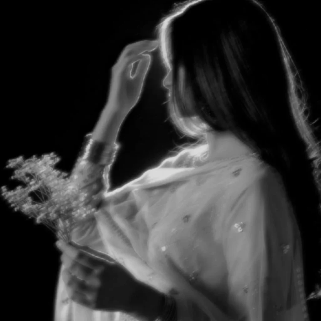 Hide Face DP for Girls Black