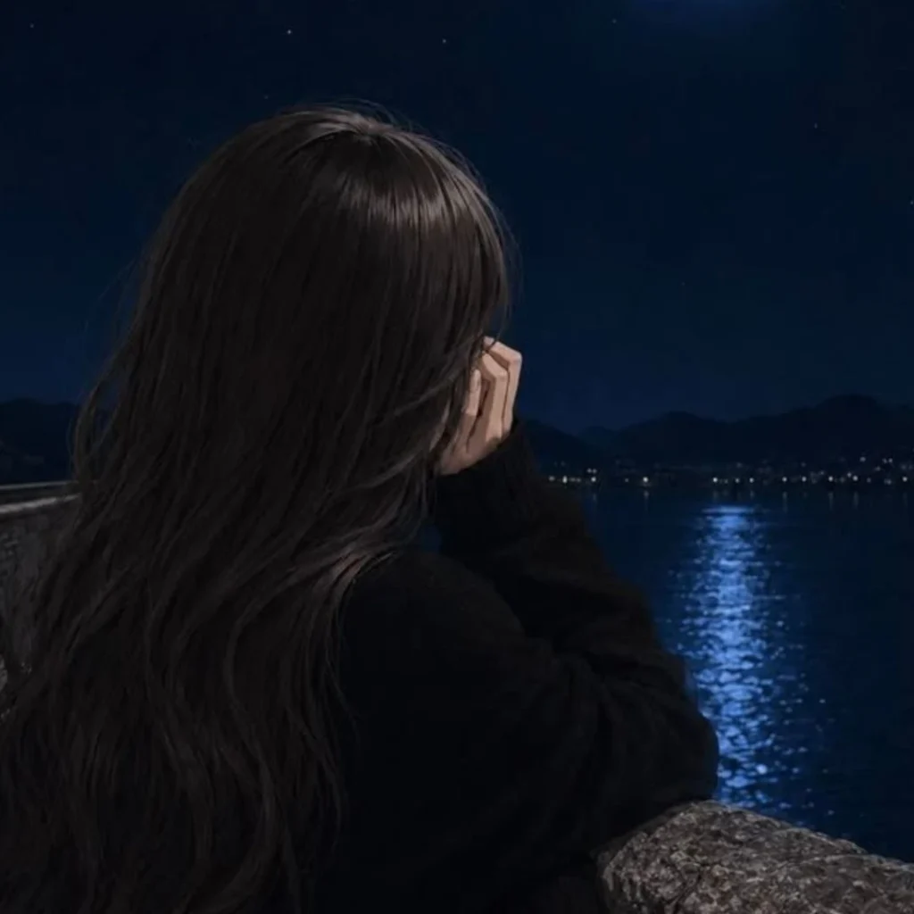 Hide Face DP for Girls Black
