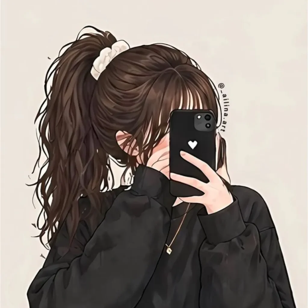 Hide Face DP for Girls Cartoon
