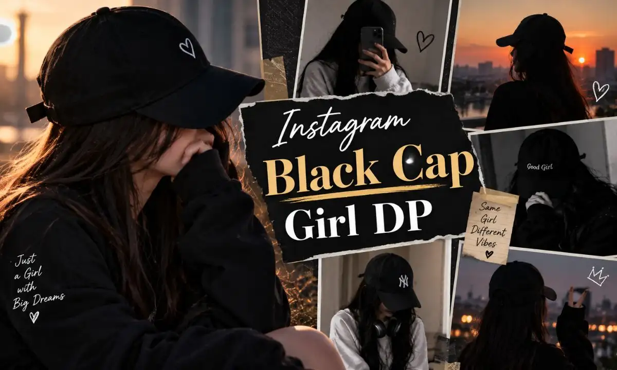 Instagram Black Cap Girl DP