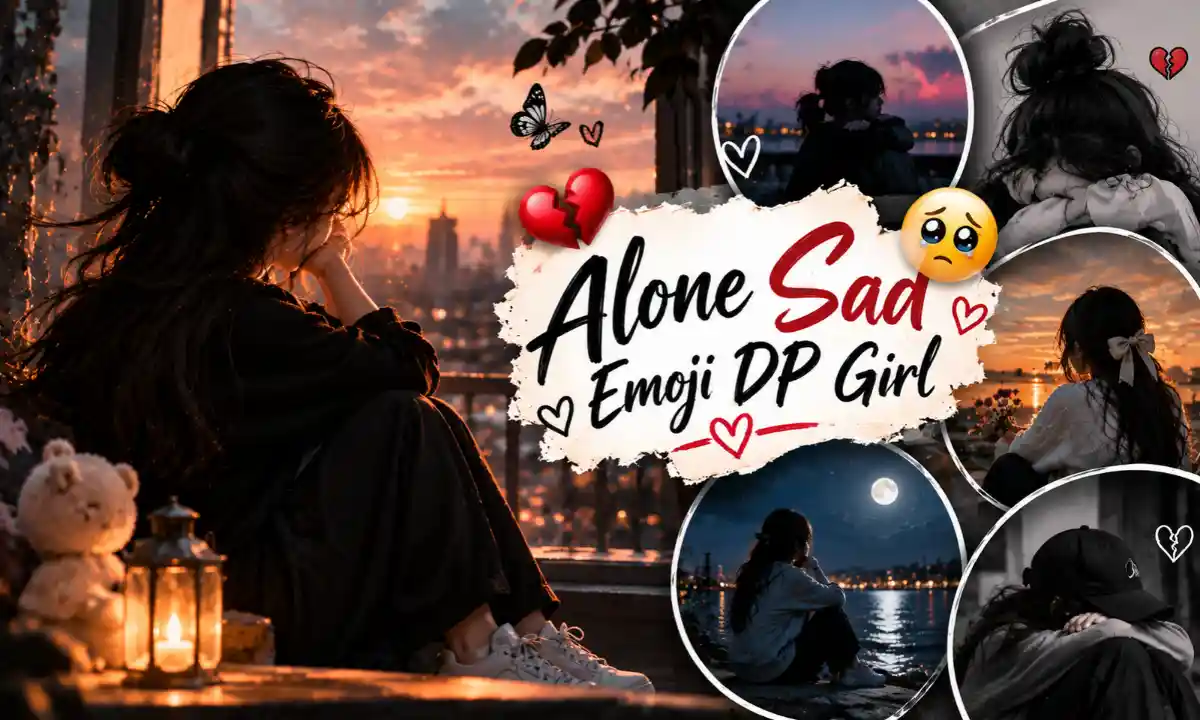 Alone Sad Emoji DP Girl